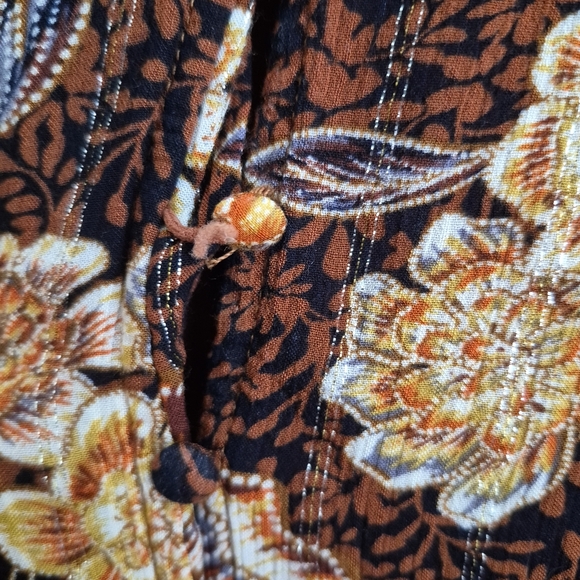 Cavender’s Button-Front Dress | Western Style | X-SMALL - Picture 3 of 8